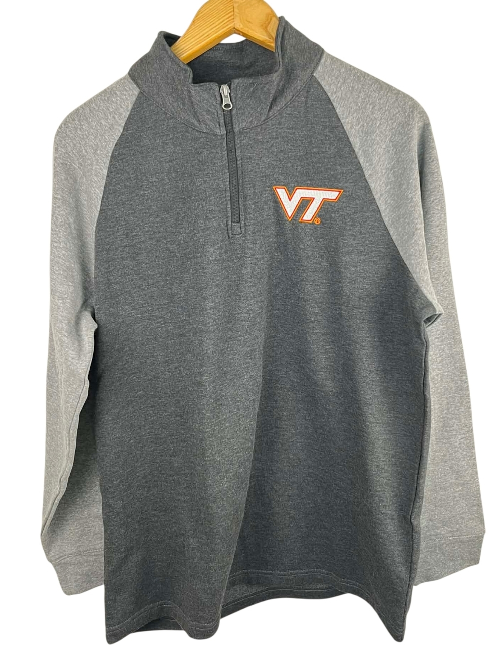 VT Virginia Tech Hokies Quarter-Zip Pullover - Size Large. #265